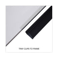 Universal Dry Erase Board, Melamine, 36 x 24, Black Frame