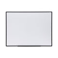 Universal Dry Erase Board, Melamine, 48 x 36, Black Frame