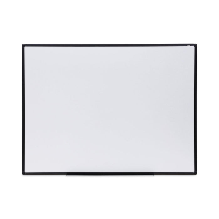 Universal Dry Erase Board, Melamine, 48 x 36, Black Frame