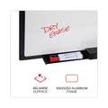 Universal Dry Erase Board, Melamine, 48 x 36, Black Frame