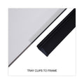 Universal Dry Erase Board, Melamine, 48 x 36, Black Frame