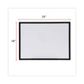 Universal Dry Erase Board, Melamine, 24 x 18, Black Frame