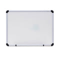 Universal Dry Erase Board, Melamine, 24 x 18, White, Black/Gray, Aluminum/Plastic Frame