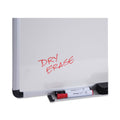 Universal Dry Erase Board, Melamine, 24 x 18, White, Black/Gray, Aluminum/Plastic Frame