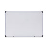 Universal Dry Erase Board, Melamine, 36 x 24, White, Black/Gray Aluminum/Plastic Frame