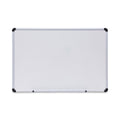 Universal Dry Erase Board, Melamine, 36 x 24, White, Black/Gray Aluminum/Plastic Frame