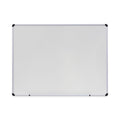 Universal Dry Erase Board, Melamine, 48 x 36, White, Black/Gray Aluminum/Plastic Frame