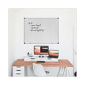 Universal Dry Erase Board, Melamine, 48 x 36, White, Black/Gray Aluminum/Plastic Frame