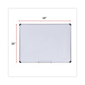 Universal Magnetic Steel Dry Erase Board, 48 x 36, White, Aluminum Frame
