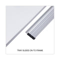 Universal Magnetic Steel Dry Erase Board, 48 x 36, White, Aluminum Frame
