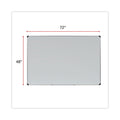 Universal Magnetic Steel Dry Erase Board, 72 x 48, White, Aluminum Frame