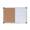 Universal Cork/Dry Erase Board, Melamine, 36 x 24, Black/Gray, Aluminum/Plastic Frame