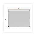 Universal Porcelain Magnetic Dry Erase Board, 48 x 36, White