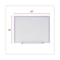 Universal Dry Erase Board, Melamine, 24 x 18, Aluminum Frame