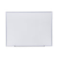 Universal Dry Erase Board, Melamine, 48 x 36, Aluminum Frame