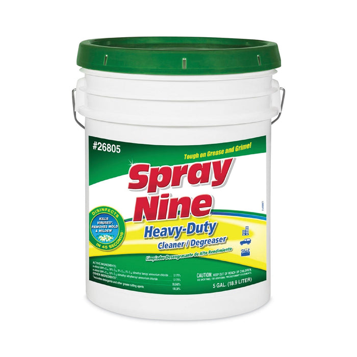 Spray Nine Heavy Duty Cleaner/Degreaser/Disinfectant, Citrus Scent, 5 gal Pail