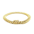 7.5mm 14k Yellow Gold Semi Solid Miami Cuban Bracelet by Bids.com
