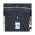 Advantus Recycled Breakaway Lanyard, Plastic J-Hook Fastener, 36" Long, Black, 10/Box