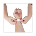 Advantus Crowd Management Wristbands, Sequentially Numbered, 10" x 0.75", Green, 100/Pack