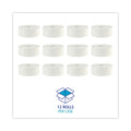 Boardwalk JRT Bath Tissue, Jumbo, Septic Safe, 2-Ply, White, 3.5" x 1,000 ft, 12 Rolls/Carton
