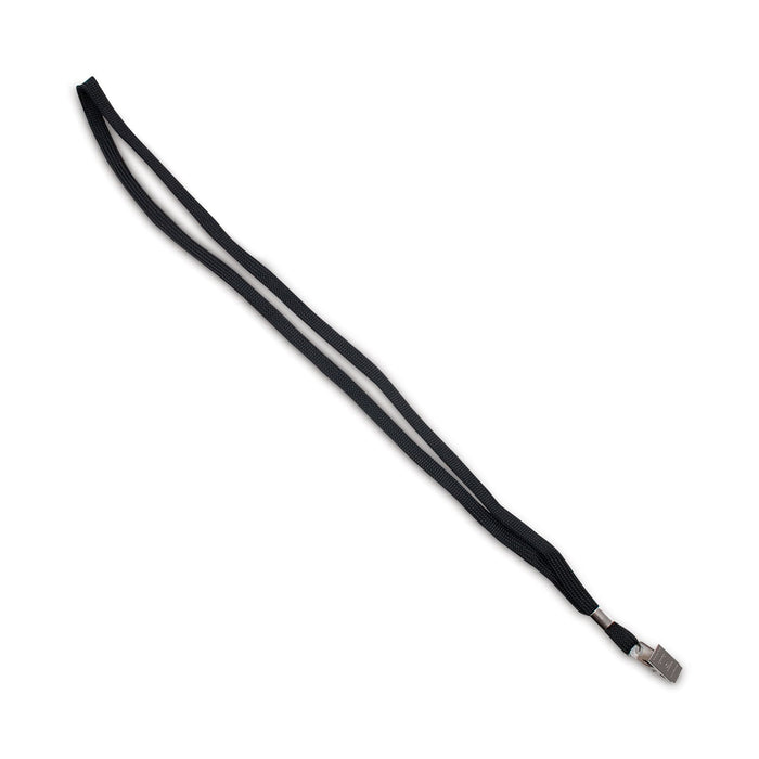 Advantus Deluxe Safety Lanyards, Metal Clip Fastener, 36" Long, Black, 24/Box