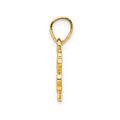 Four Leaf Clover Charm 10K Yellow Gold Pendant by Fine Color Jewels