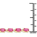 14K Yellow Gold Plated 7.00 Carat Glass Filled Ruby .925 Sterling Silver Bracelet by Bids.com