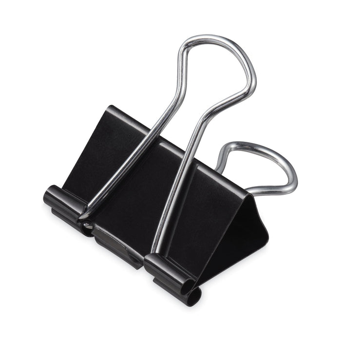Universal Binder Clips, Mini, Black/Silver, 12/Box