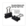 Universal Binder Clips, Mini, Black/Silver, 12/Box