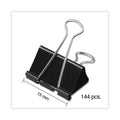 Universal Binder Clip Zip-Seal Bag Value Pack, Mini, Black/Silver, 144/Pack