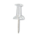 Universal Clear Push Pins, Plastic, Clear, 0.38", 400/Pack