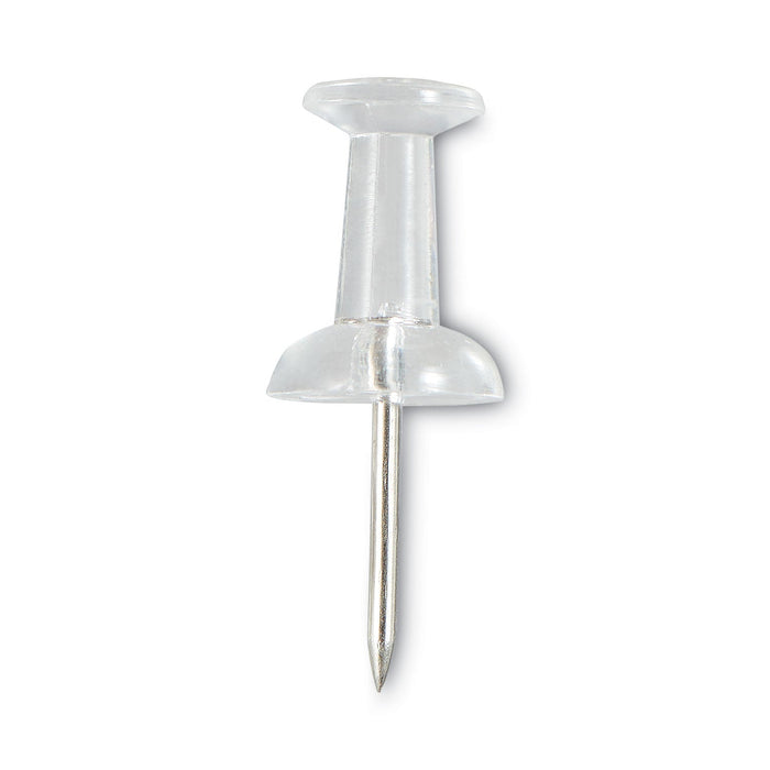 Universal Clear Push Pins, Plastic, Clear, 0.38", 400/Pack