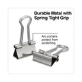 Universal Binder Clips with Storage Tub, Small, Silver, 40/Pack