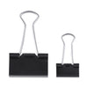 Universal Binder Clips with Storage Tub, (50) Small (0.75"), (10) Medium (1.25"), Black/Silver