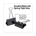 Universal Binder Clips with Storage Tub, Large, Black/Silver, 12/Pack