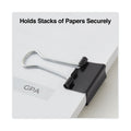 Universal Binder Clips, Small, Black/Silver, 12/Box