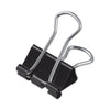 Universal Binder Clips, Small, Black/Silver, 12/Box