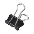 Universal Binder Clips, Small, Black/Silver, 12/Box