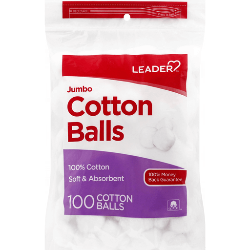 Leader Cotton Balls, Soft And Absorbent, Jumbo by Pasteur Pharmacy