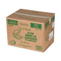 Dart ClearSeal Hinged-Lid Plastic Containers, 8.3 x 8.3 x 3, Clear, Plastic, 250/Carton