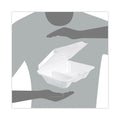 Dart Foam Hinged Lid Containers, 6.4 x 9.33 x 2.9, White, 100/Bags, 2 Bags/Carton