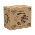 Dart Foam Hinged Lid Containers, 6.4 x 9.33 x 2.9, White, 100/Bags, 2 Bags/Carton