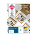 MACO Cover-All Opaque Laser/Inkjet Shipping Labels, Internet Format, 5.5 x 8.5, White, 2 Labels/Sheet, 100 Sheets/Box