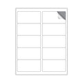 MACO Cover-All Opaque Laser/Inkjet Shipping Labels, Inkjet/Laser Printers, 2 x 4, White, 10 Labels/Sheet, 250 Sheets/Box