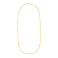 14k Yellow Gold Paperclip Chain and Pearl Necklace by Bids.com