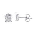 10k White Gold Diamond Stud Earrings (0.60 cttw, I-J Color, I2-I3 Clarity) by Bids.com