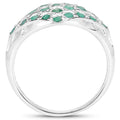 0.90 Carat Genuine Emerald .925 Sterling Silver Ring by Bids.com