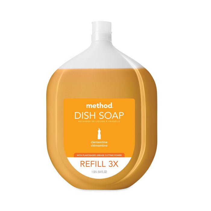 Method Dish Soap Refill Tub, Clementine Scent, 54 oz Tub, 4/Carton
