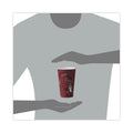 Dart Solo Paper Hot Drink Cups in Bistro Design, 16 oz, Maroon, 300/Carton