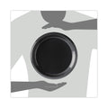 Dart Party Plastic Plates, 10.25 dia", Black, 500/Carton
